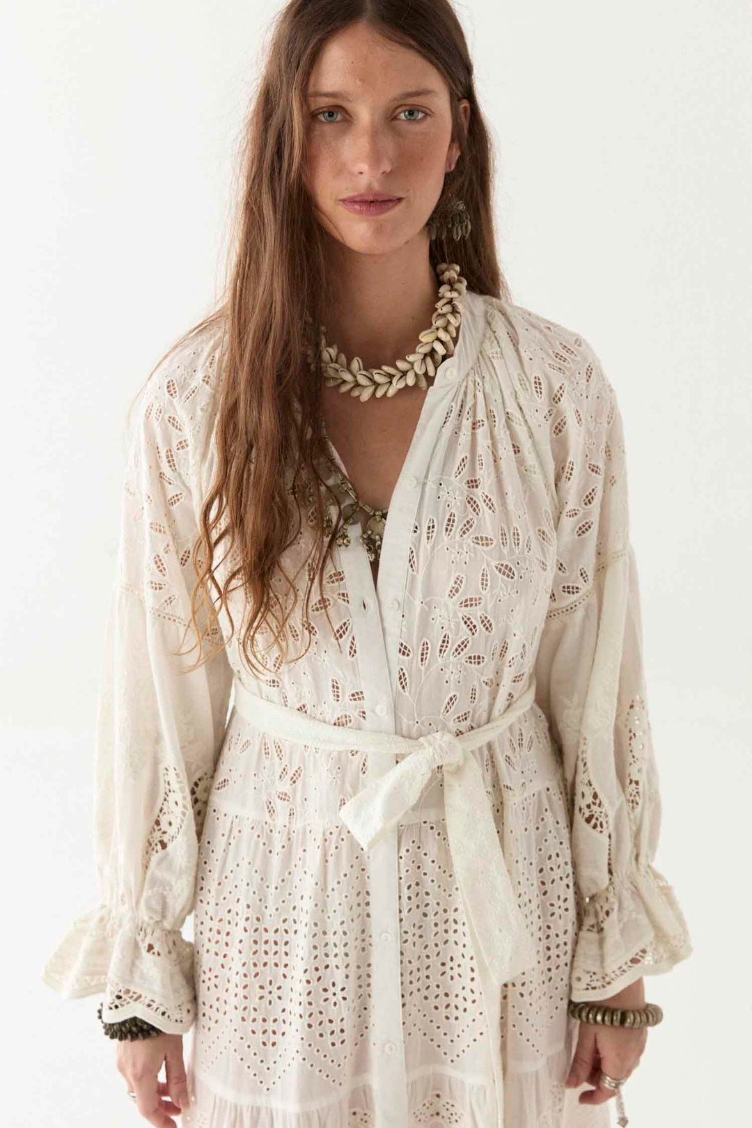 Lilibet Canterbury Patch Dress in Shell