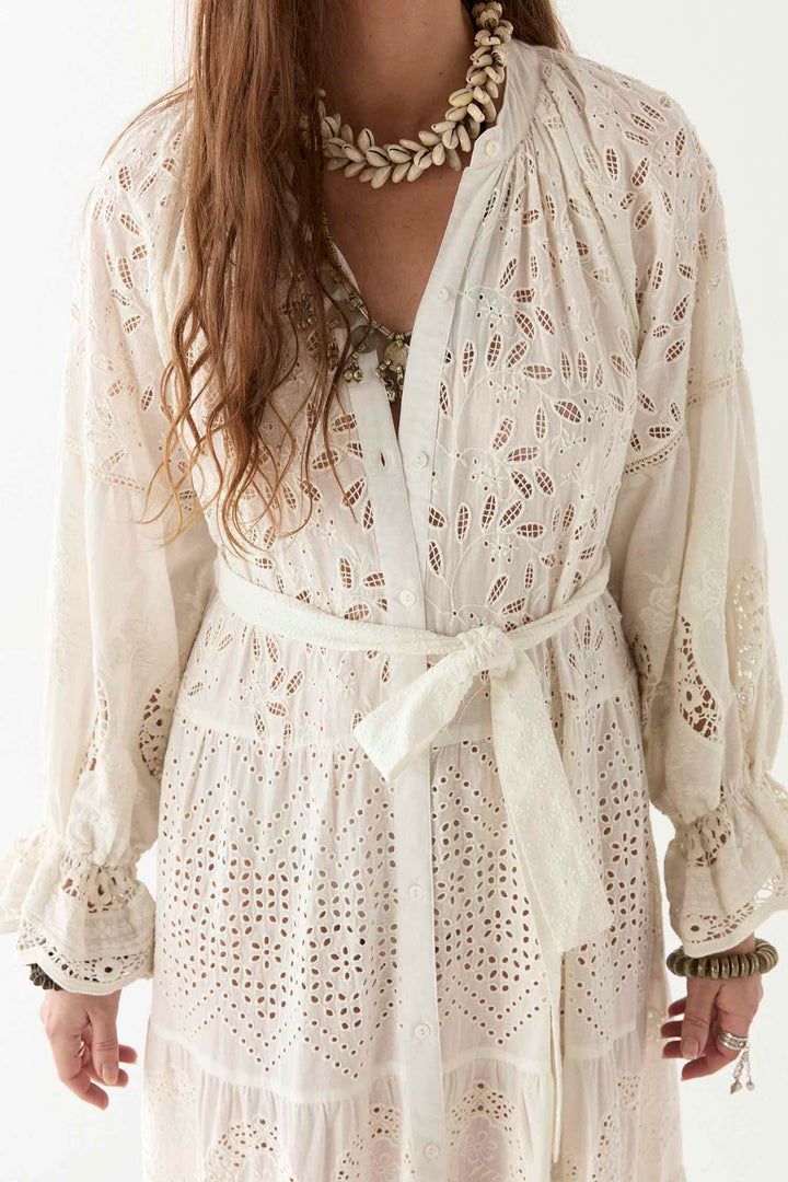 Lilibet Canterbury Patch Dress in Shell