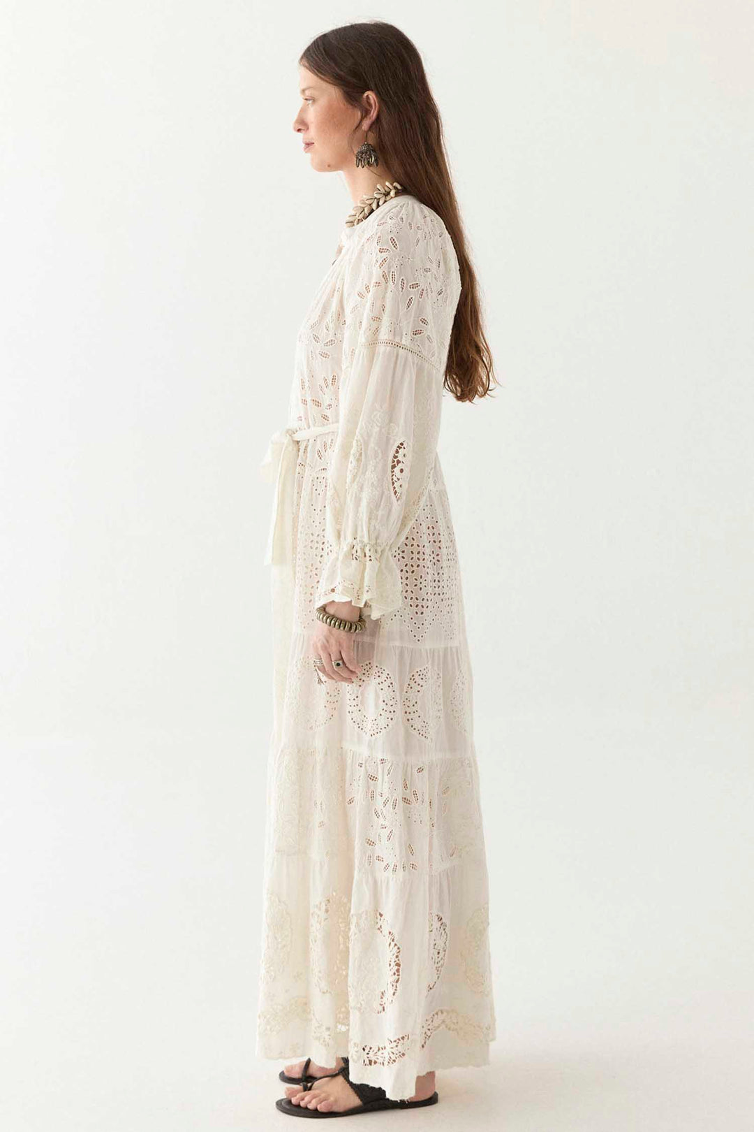 Lilibet Canterbury Patch Dress in Shell