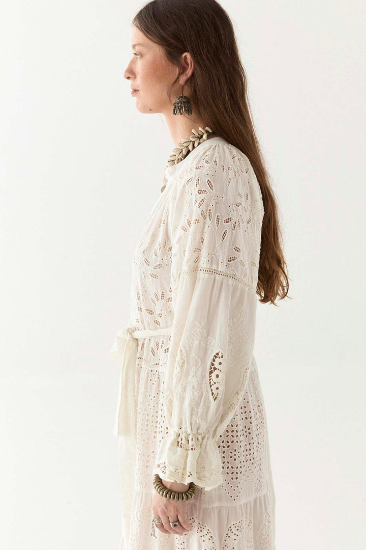 Lilibet Canterbury Patch Dress in Shell