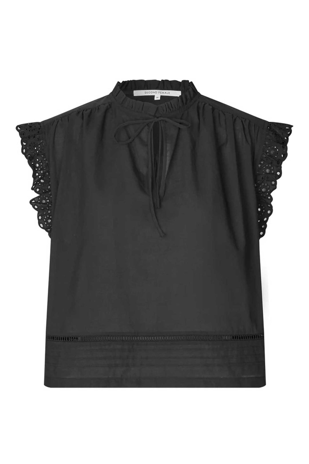 Limona Broderie Top in Black