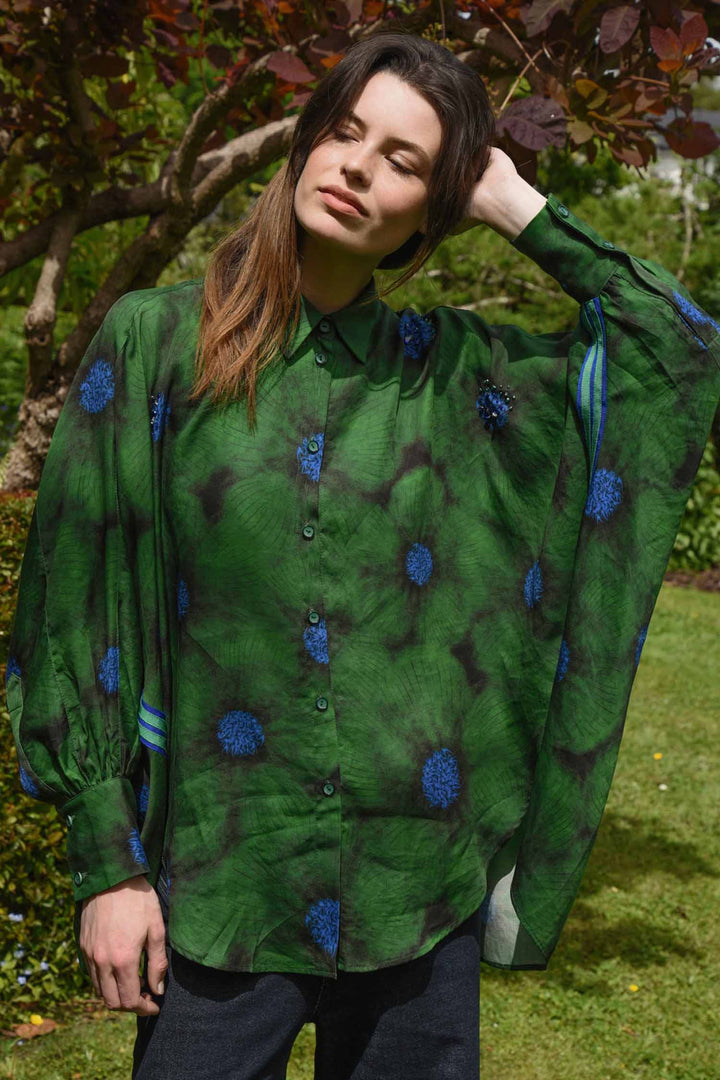 Living The Dream Shirt in Green Floral