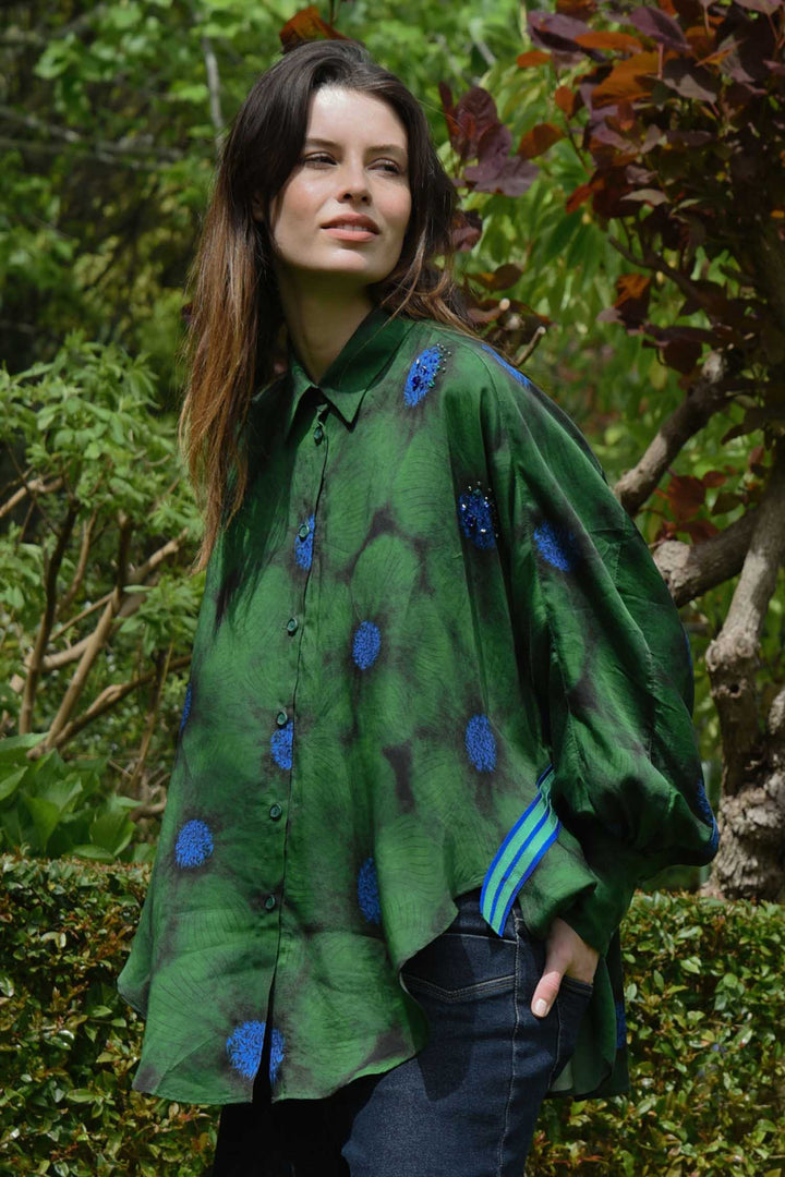 Living The Dream Shirt in Green Floral