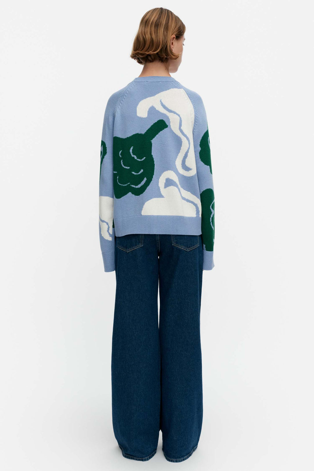 Loitsu Kukasta Kukkaan Knitted Pullover in Blue