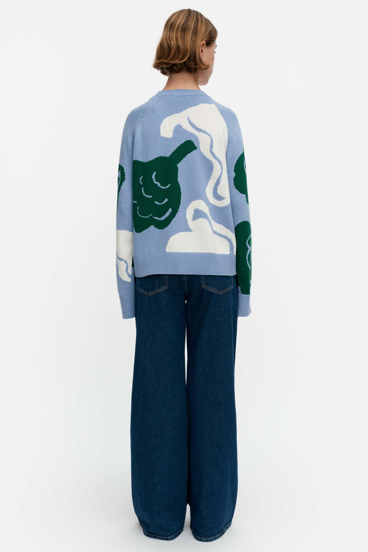 Loitsu Kukasta Kukkaan Knitted Pullover in Blue