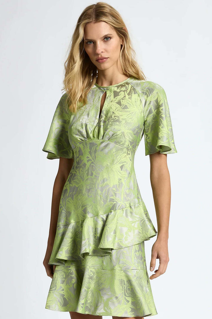 Lolita Short Mini Dress in Silver Lime