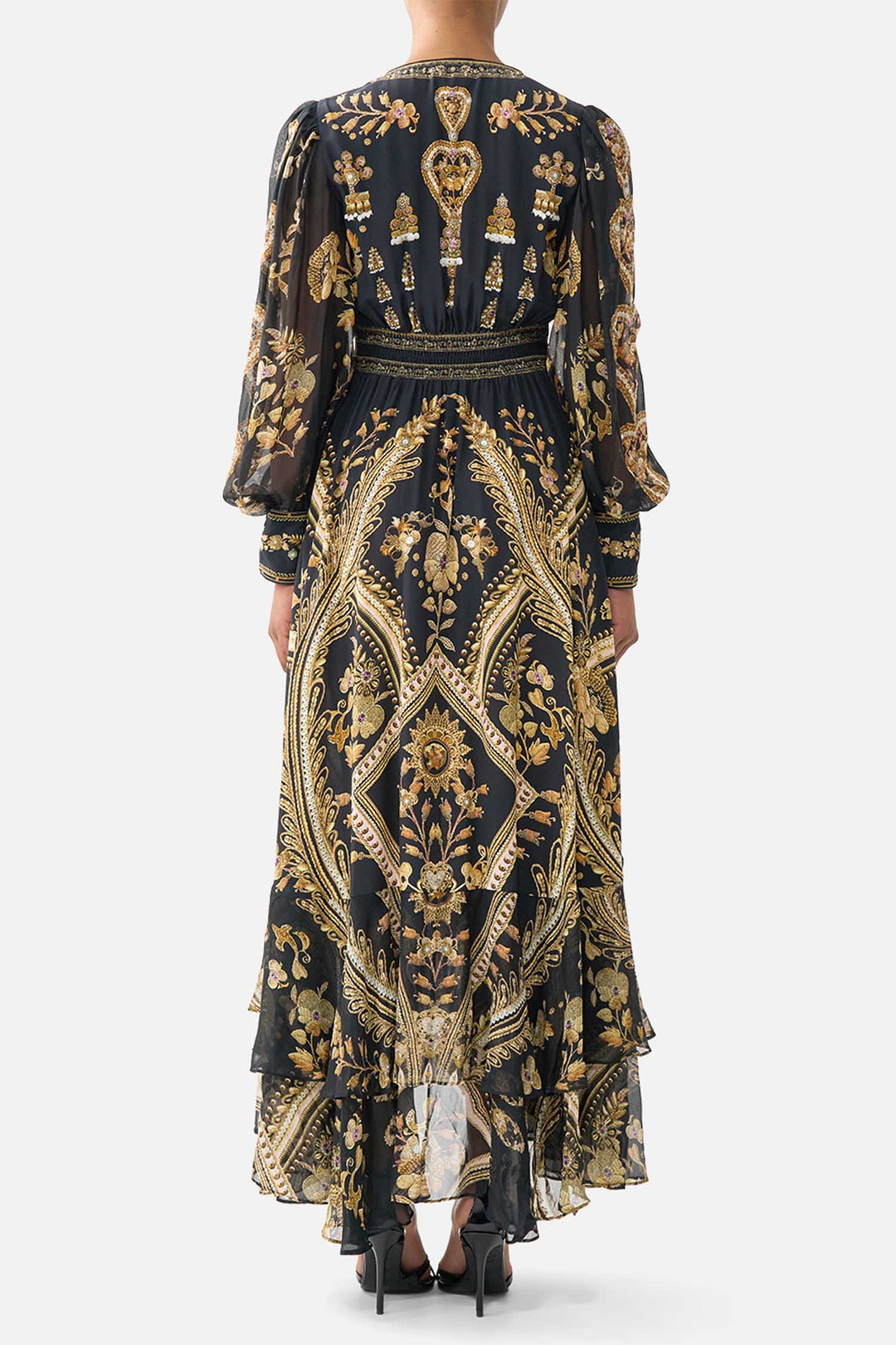 Long Button Front Dress in Taurus Rising