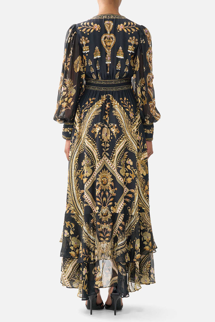 Long Button Front Dress in Taurus Rising