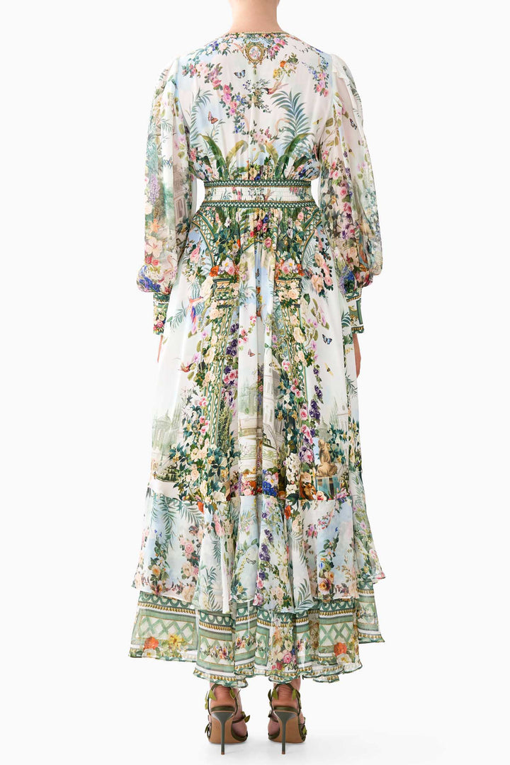 Long Button Front Dress in Art For The Empress