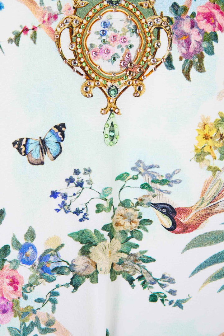 Long Button Front Dress in Art For The Empress