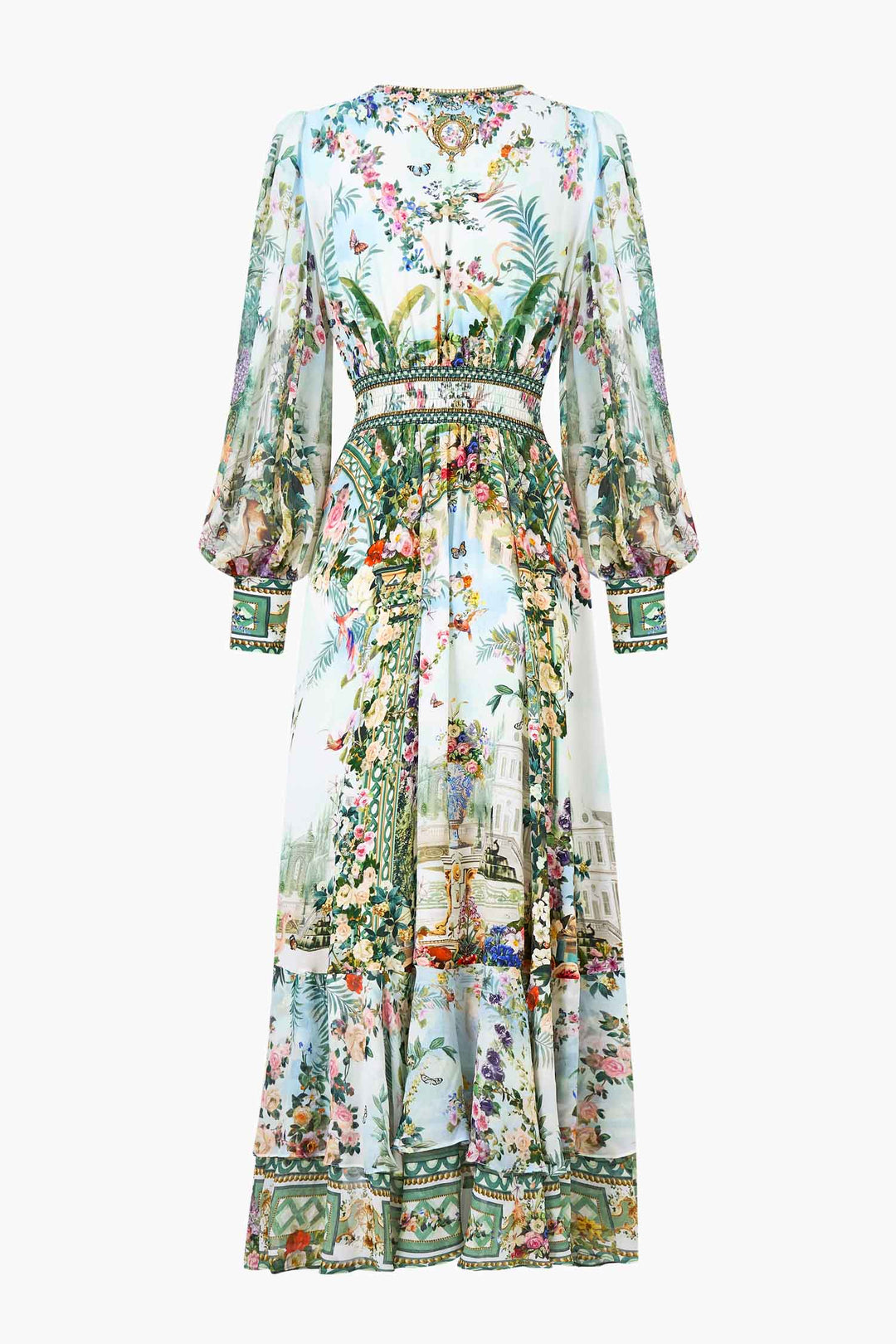 Long Button Front Dress in Art For The Empress