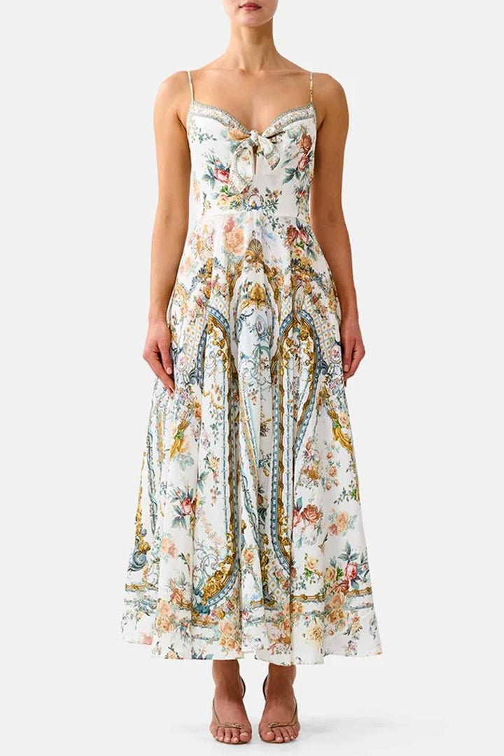 Long Dress with Tie Front in Ballad Of The Bibliotheque
