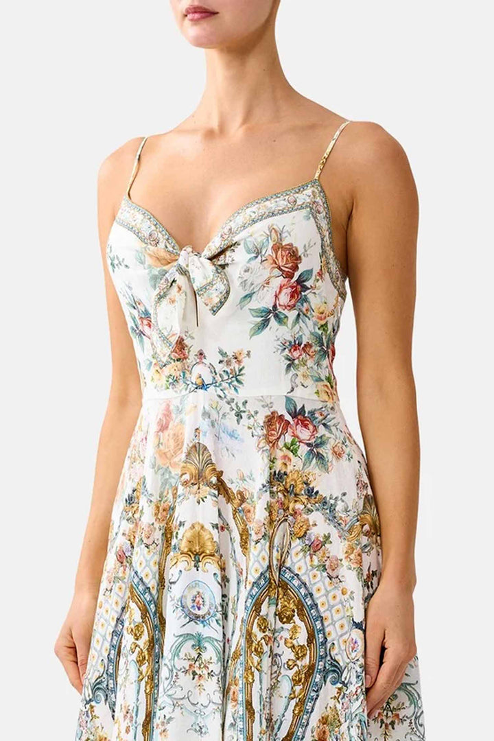 Long Dress with Tie Front in Ballad Of The Bibliotheque