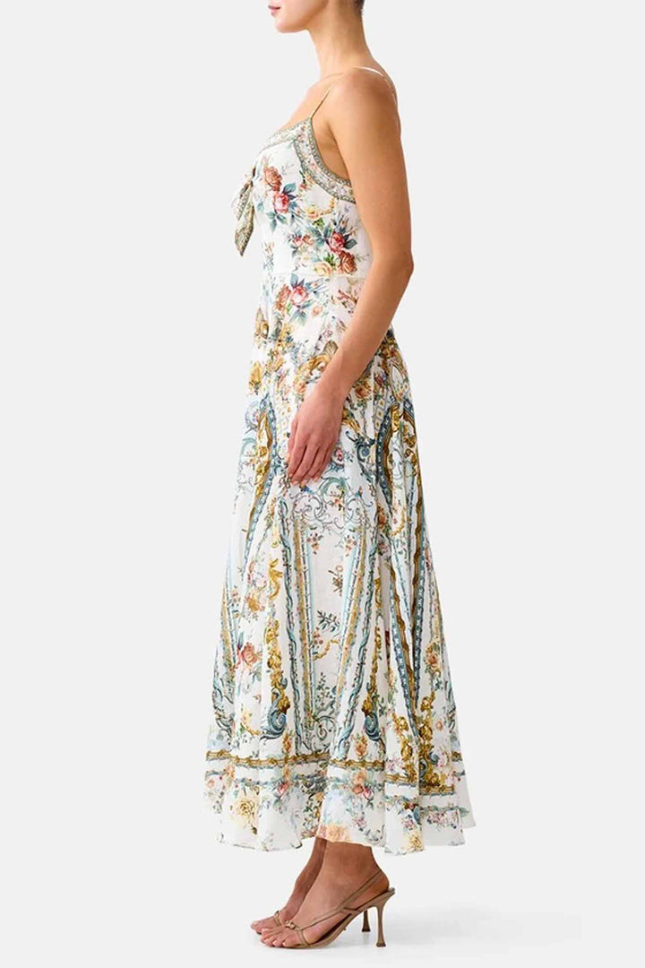 Long Dress with Tie Front in Ballad Of The Bibliotheque