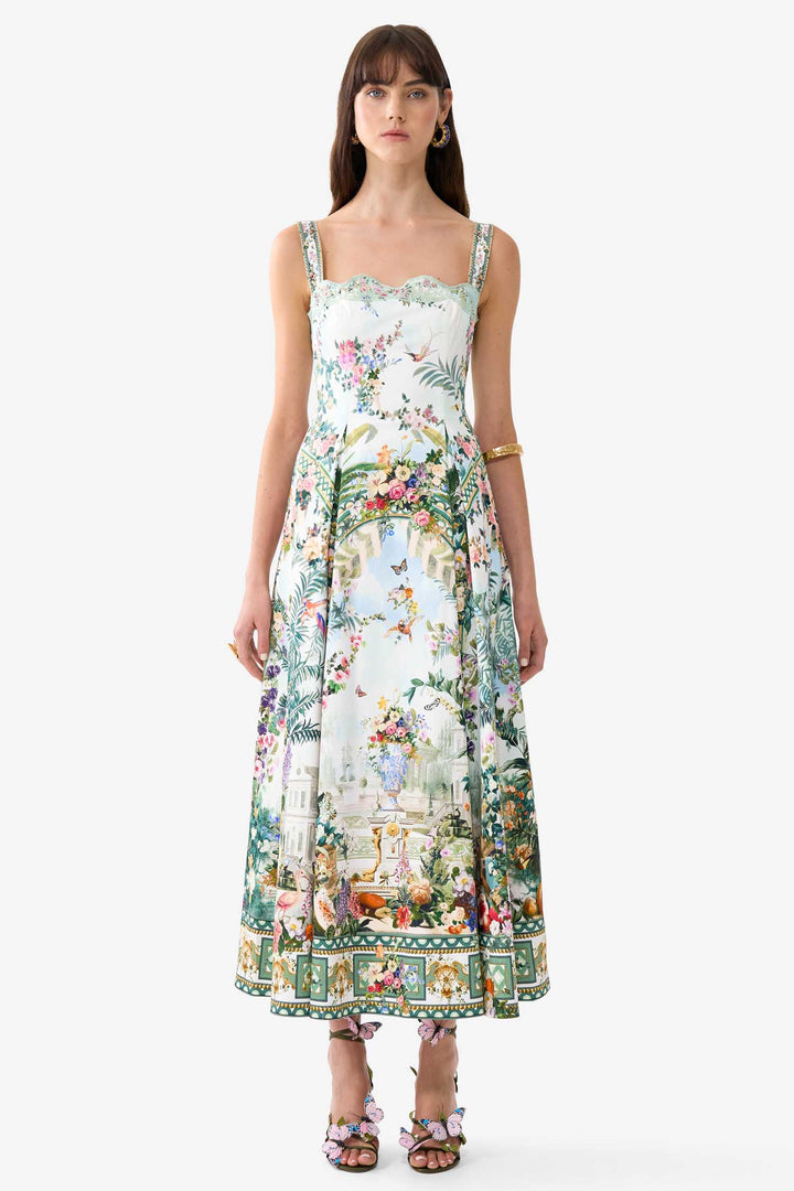 Long Fit and Flare Dress in Art For The Empress