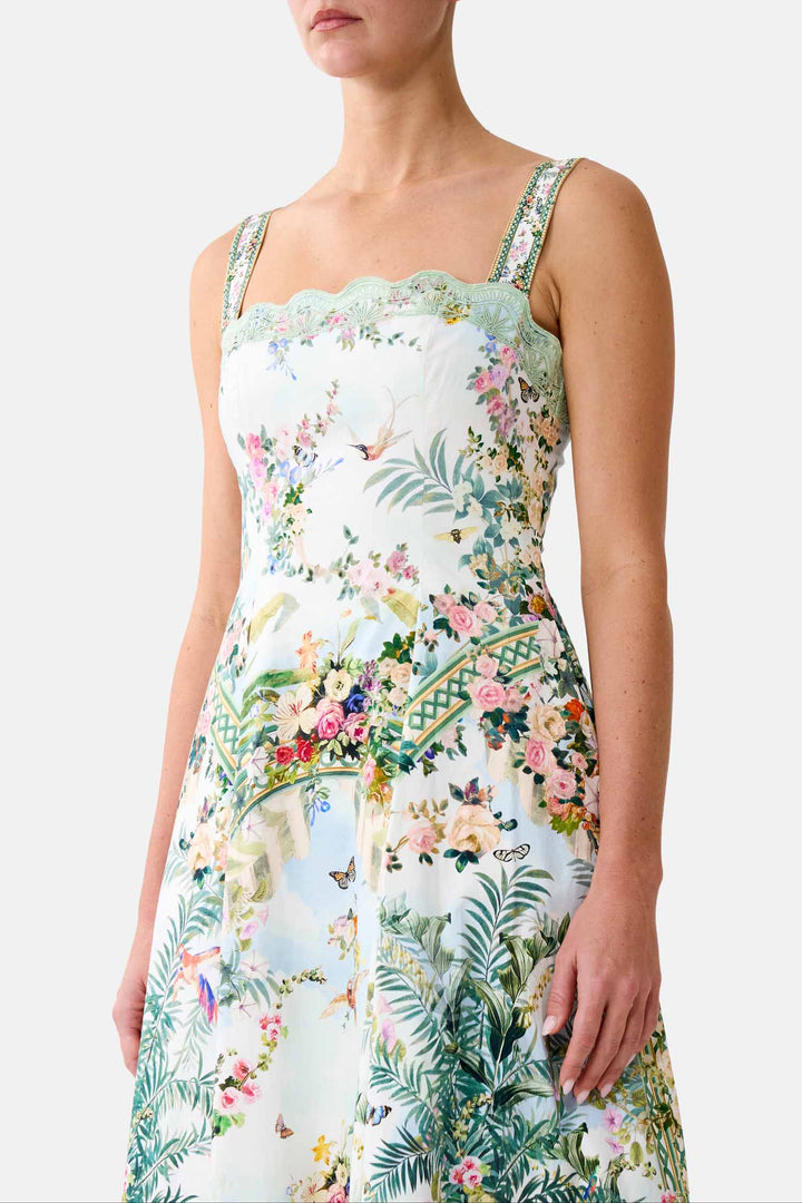 Long Fit and Flare Dress in Art For The Empress