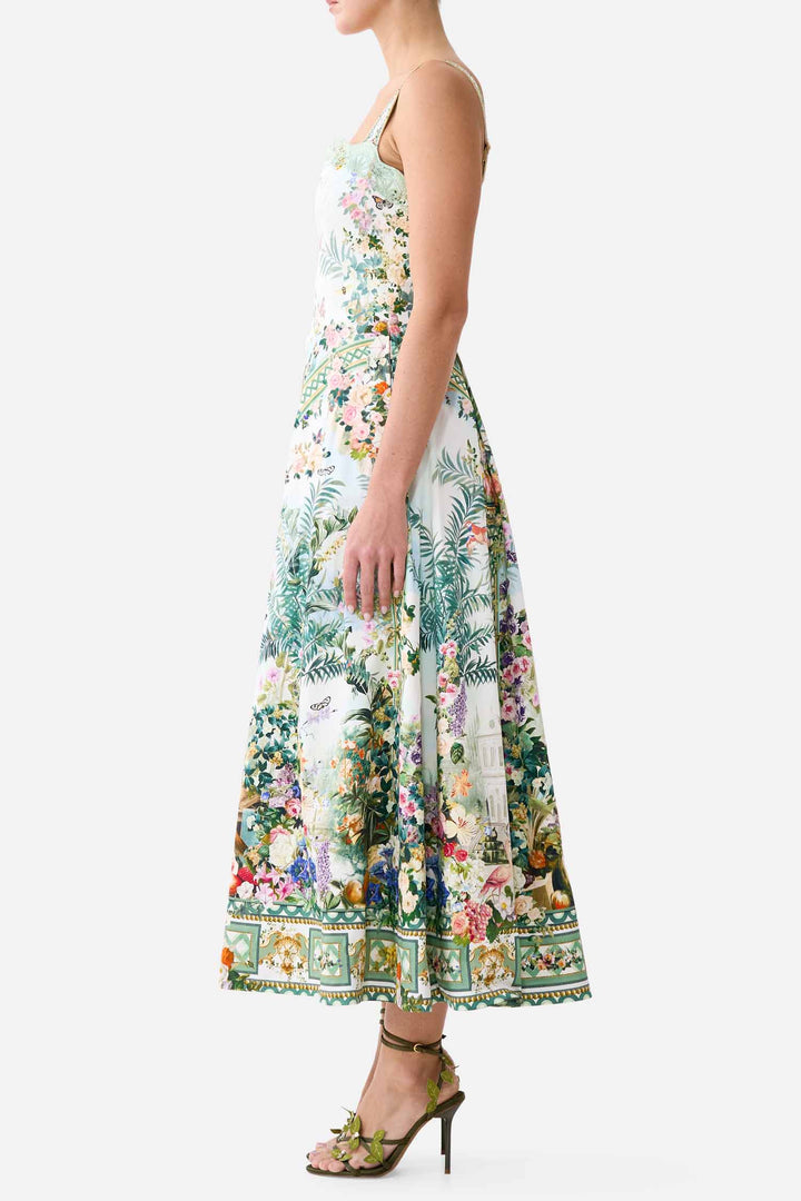 Long Fit and Flare Dress in Art For The Empress