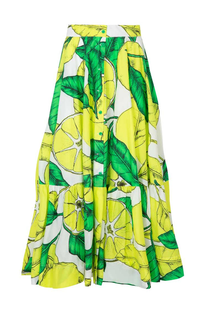 Long Heart Skirt in Lemons | FINAL SALE