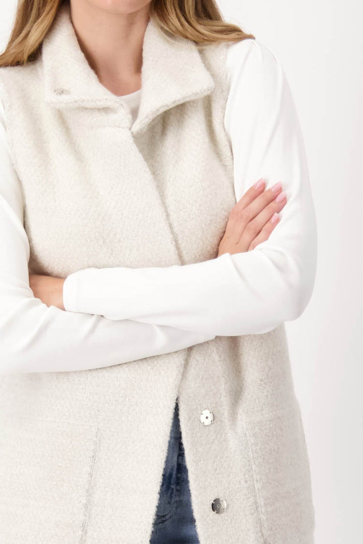 Long Line Knit Vest in Sandshell