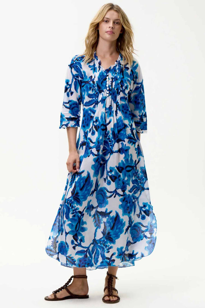 Long Poppy Dress in Turquoise Bay