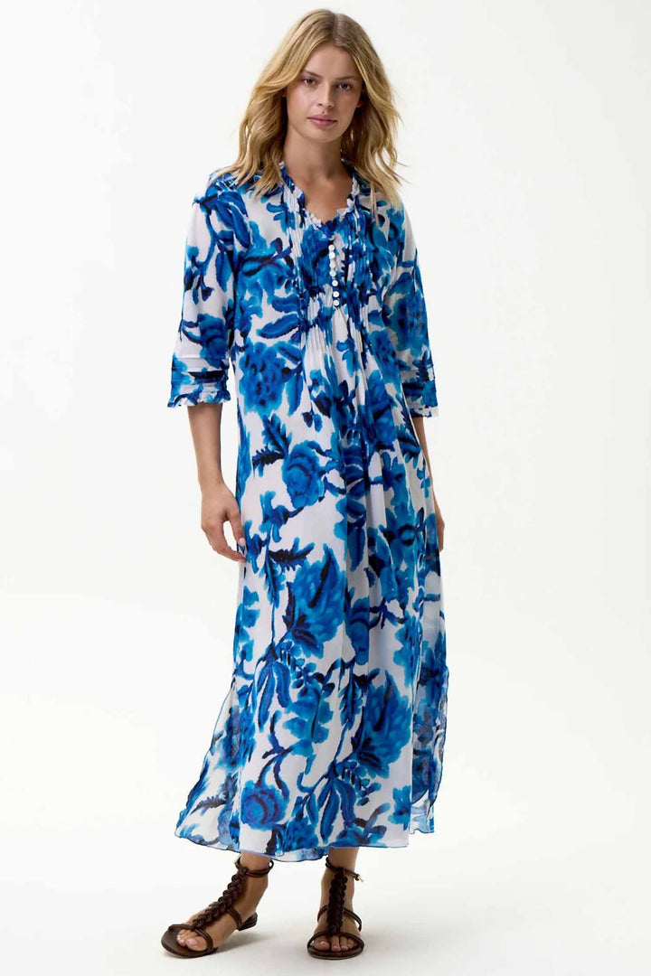 Long Poppy Dress in Turquoise Bay