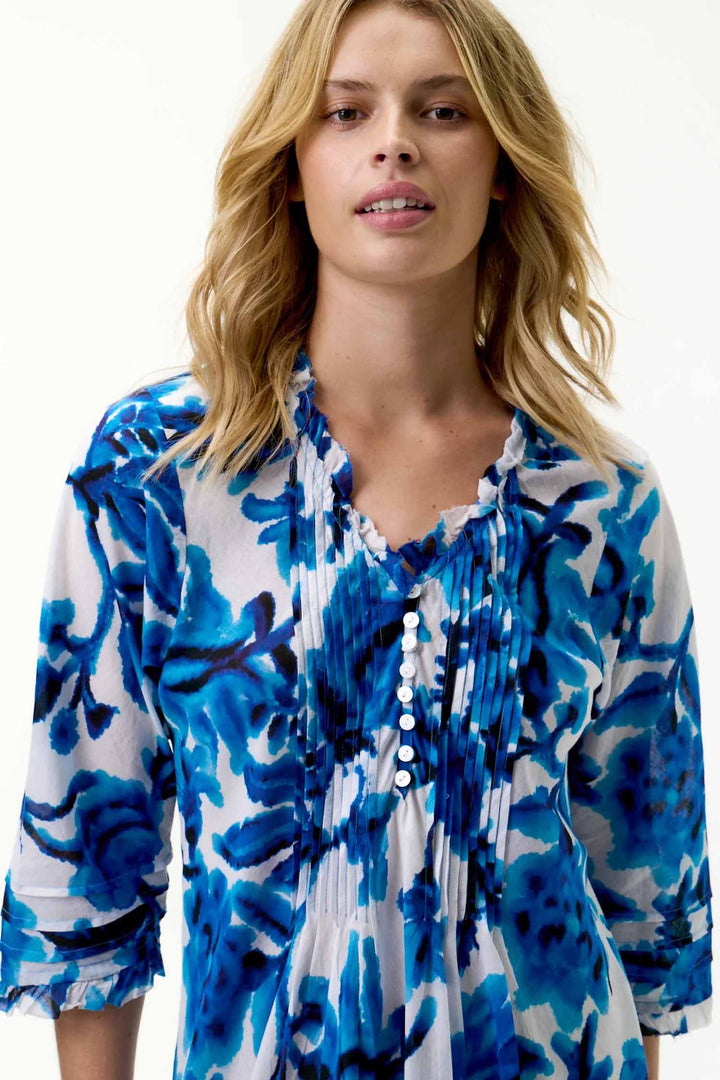 Long Poppy Dress in Turquoise Bay