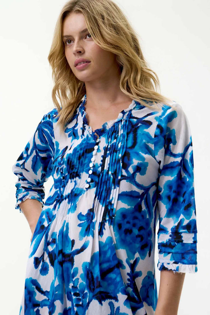 Long Poppy Dress in Turquoise Bay