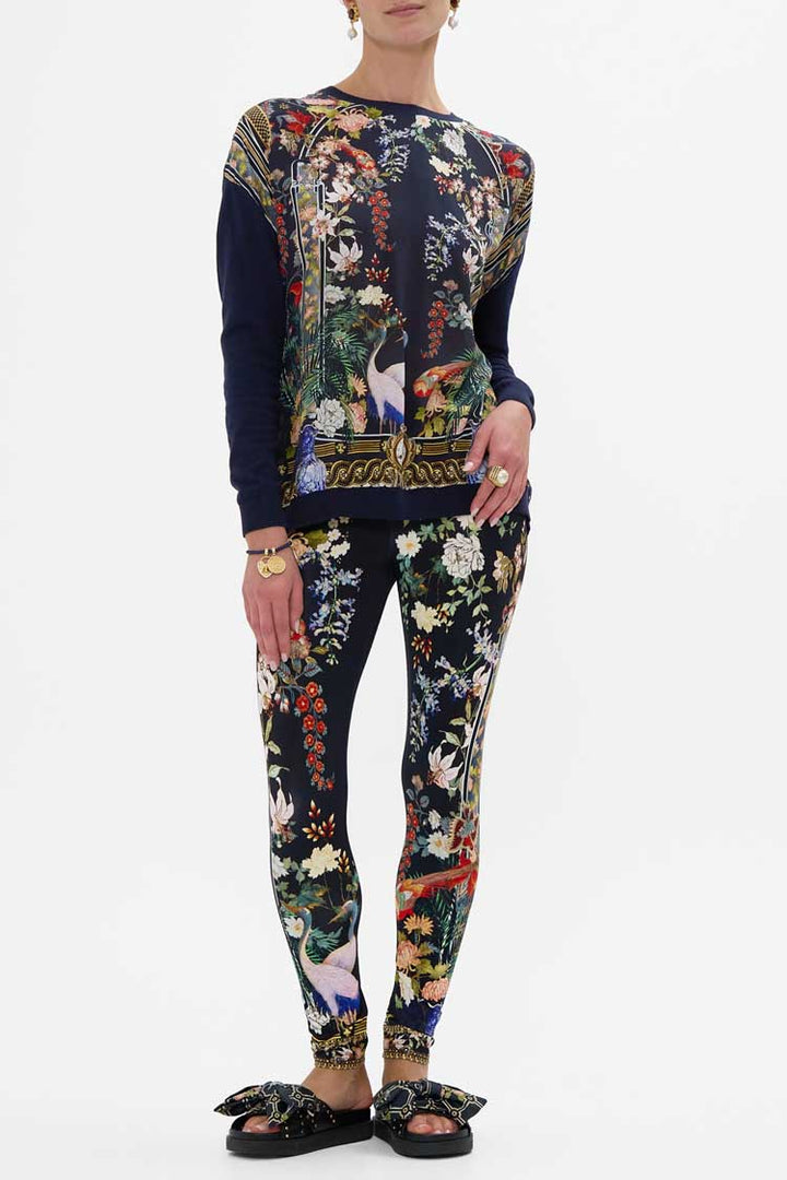 Long Sleeve Jumper w Print Front In Palacio Poetry