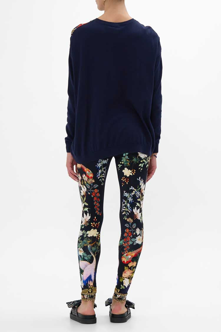 Long Sleeve Jumper w Print Front In Palacio Poetry