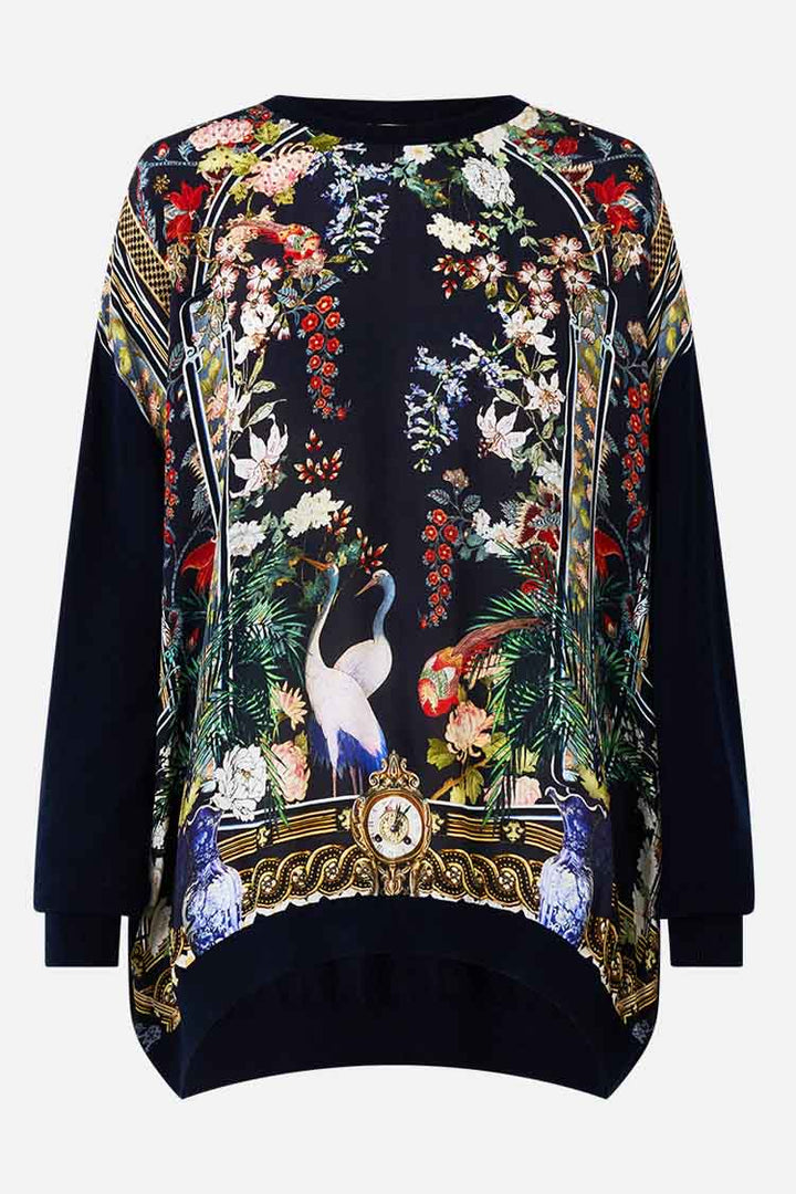 Long Sleeve Jumper w Print Front In Palacio Poetry
