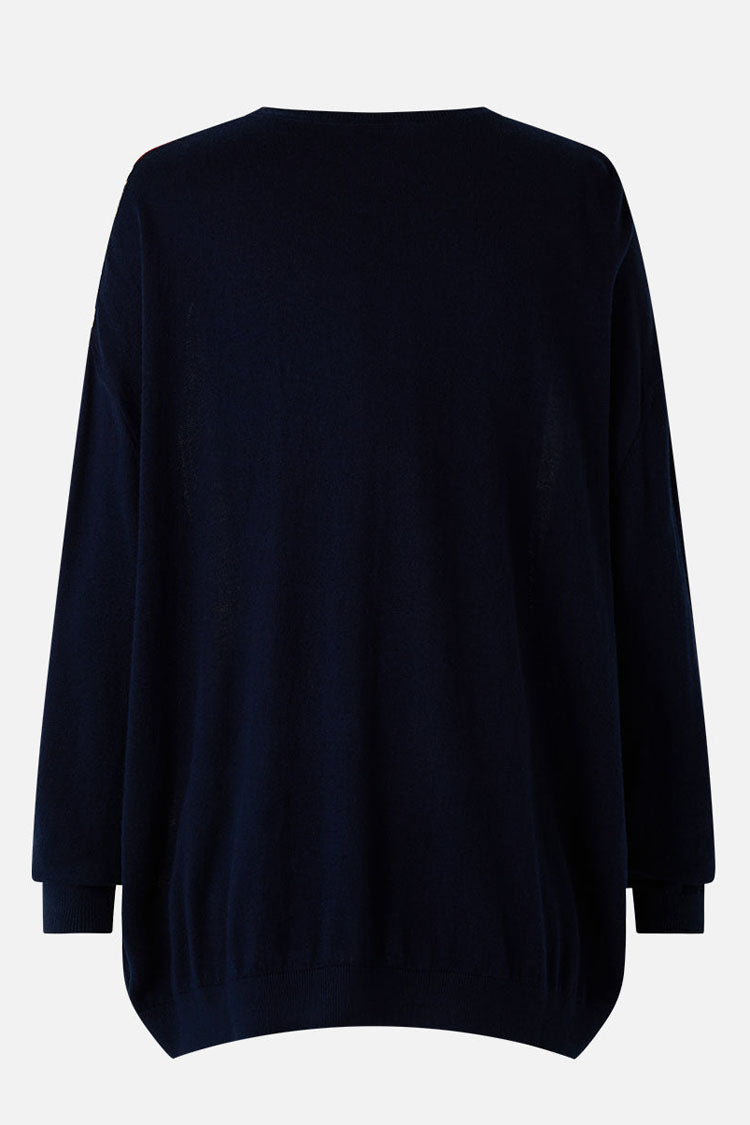 Long Sleeve Jumper w Print Front In Palacio Poetry