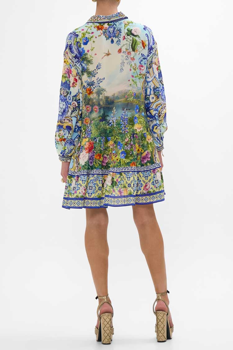 LS Tiered Short Dress in Wall To Wall Wonders