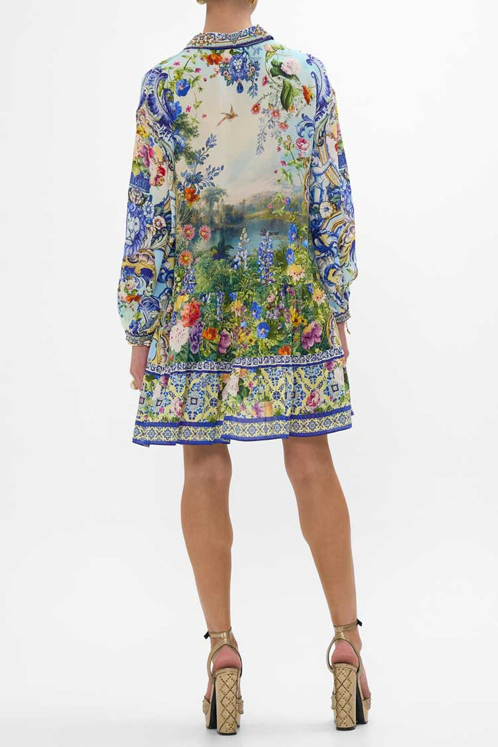 LS Tiered Short Dress in Wall To Wall Wonders