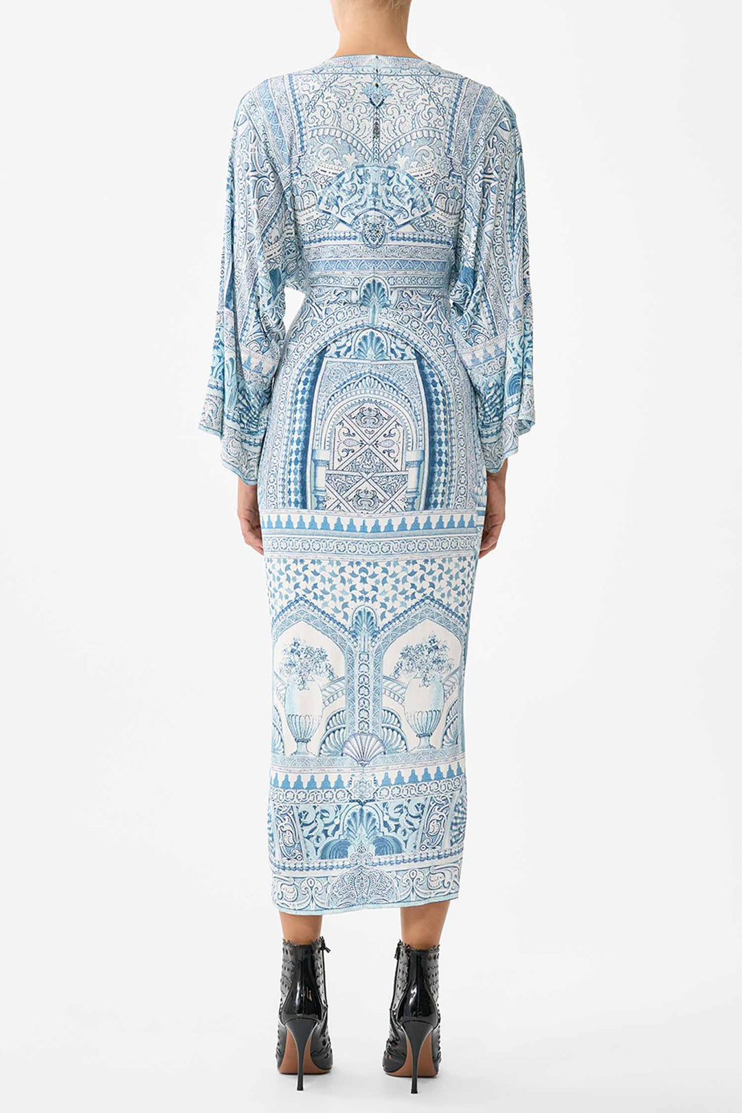 Long Split Front Twist Dress in The Hum of the Alhambra