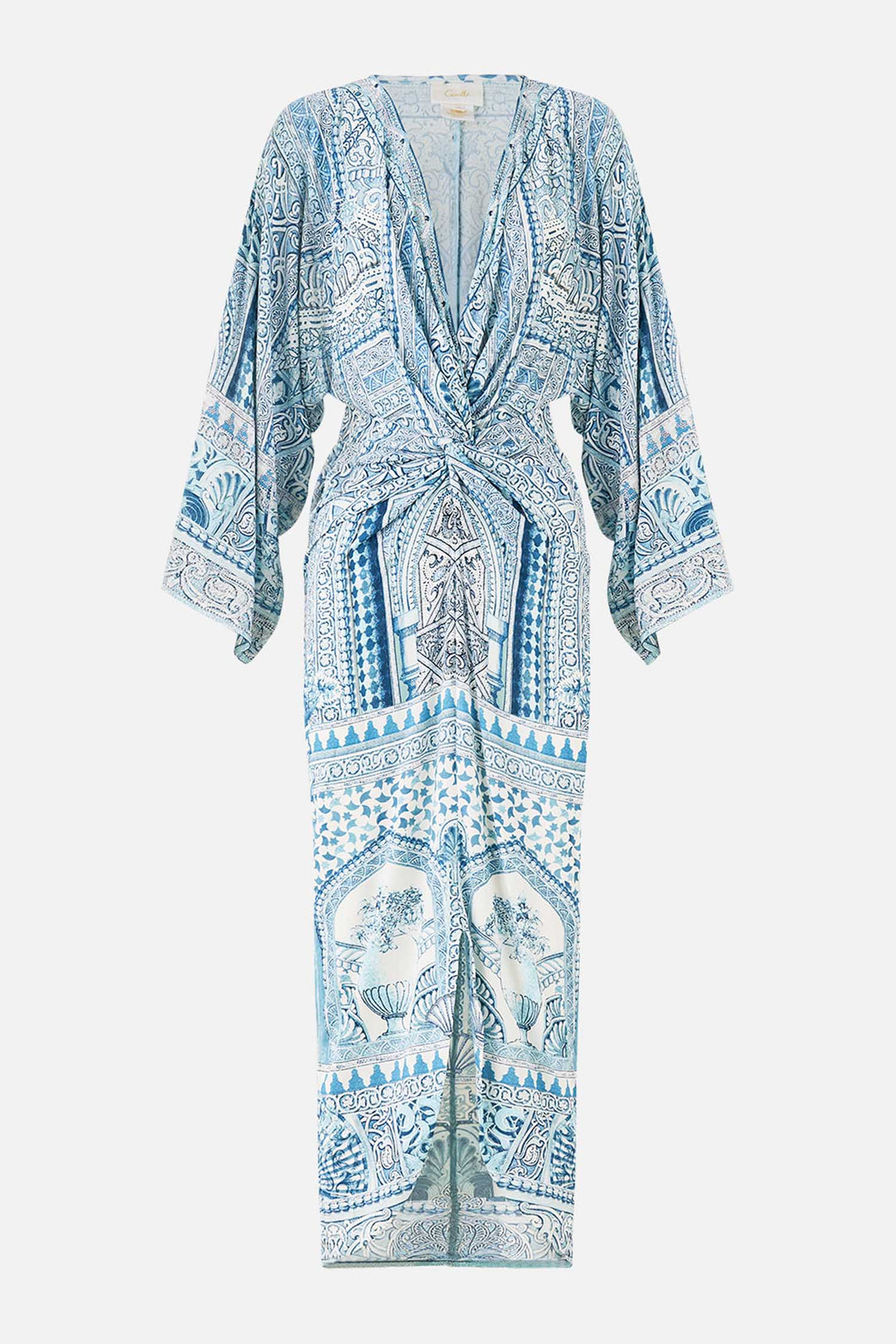Long Split Front Twist Dress in The Hum of the Alhambra