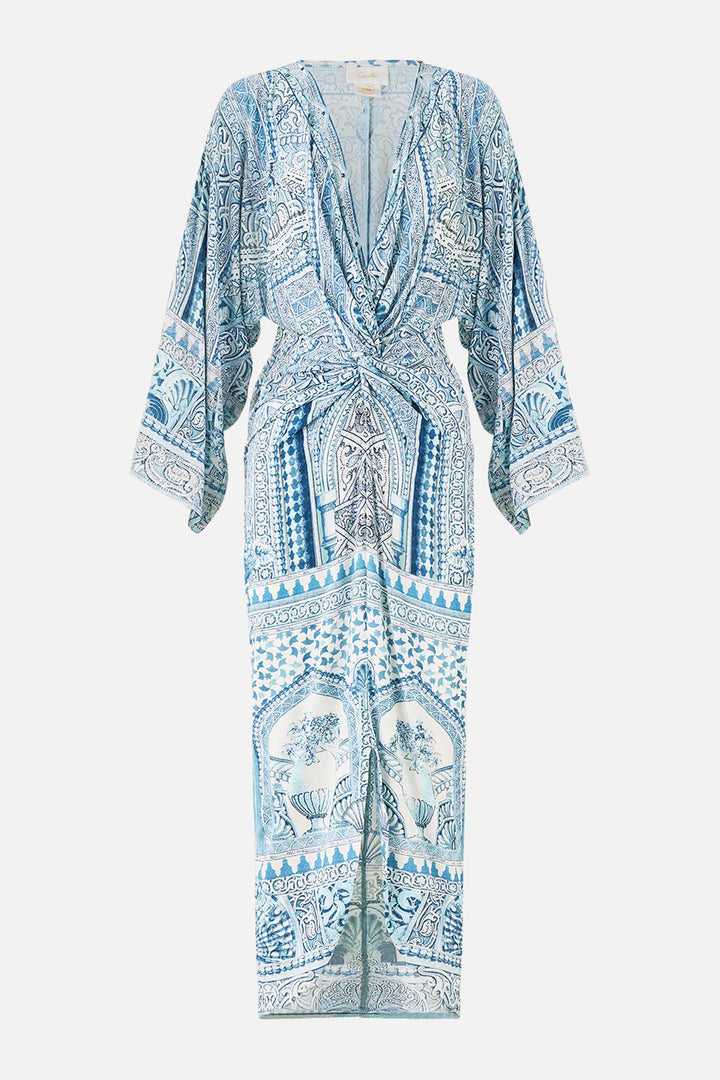 Long Split Front Twist Dress in The Hum of the Alhambra