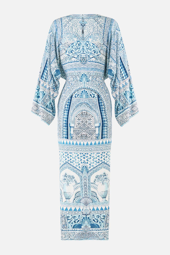 Long Split Front Twist Dress in The Hum of the Alhambra
