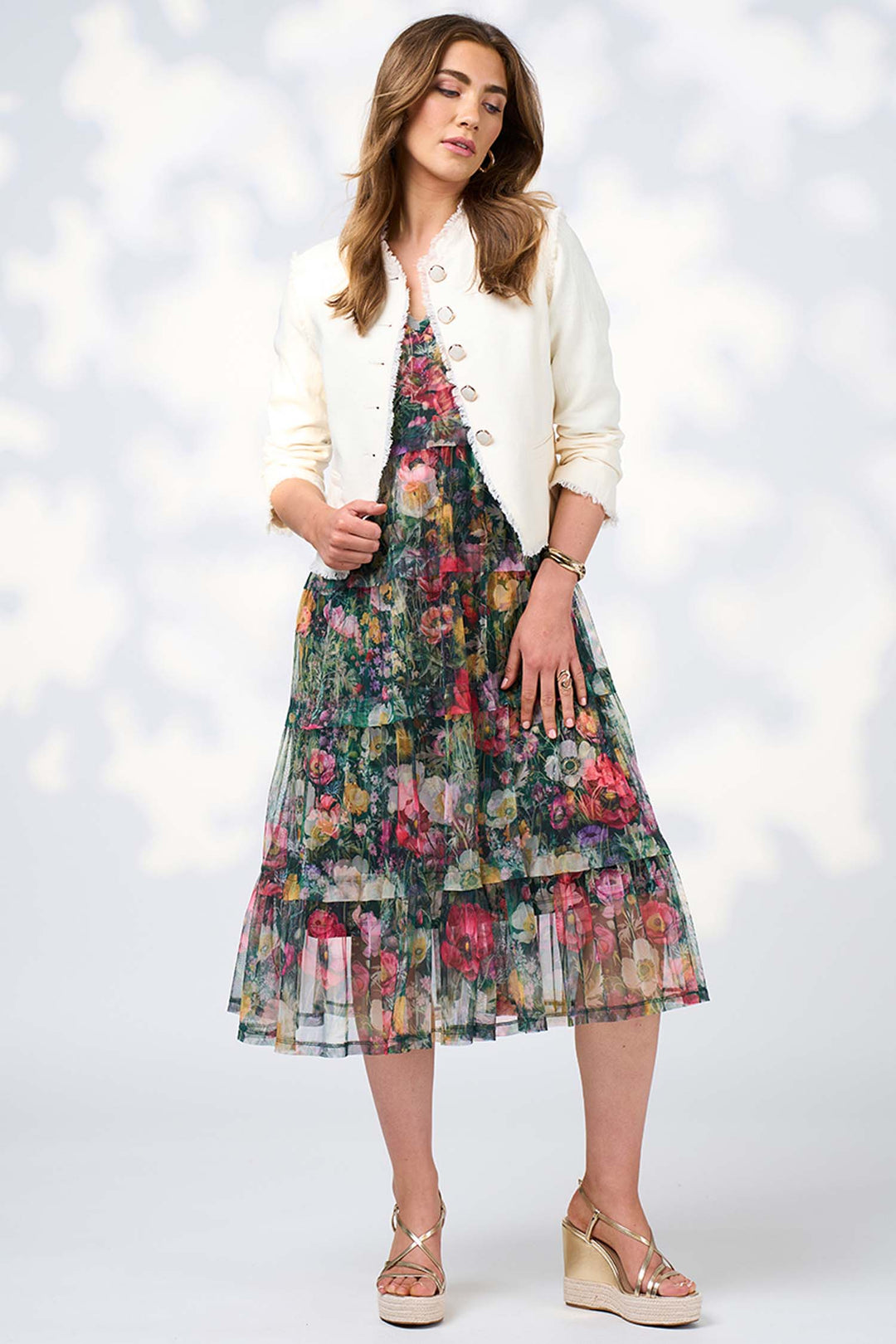 Looking Glass Tulle Dress in Ivy
