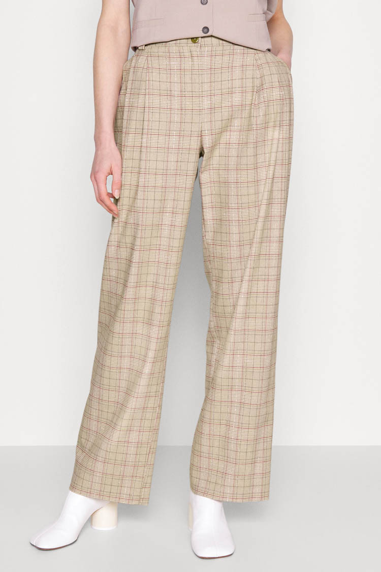 Loose Fit Check Trouser