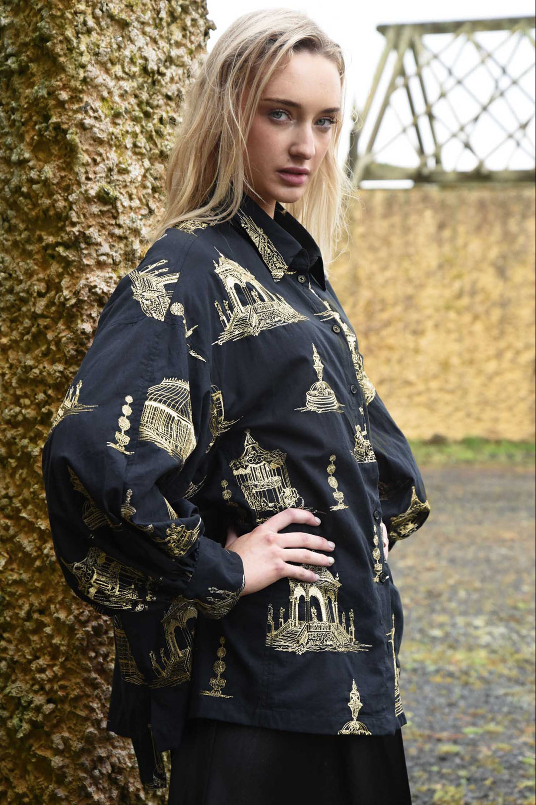 Loose &amp; Luxe Shirt in Black Gold