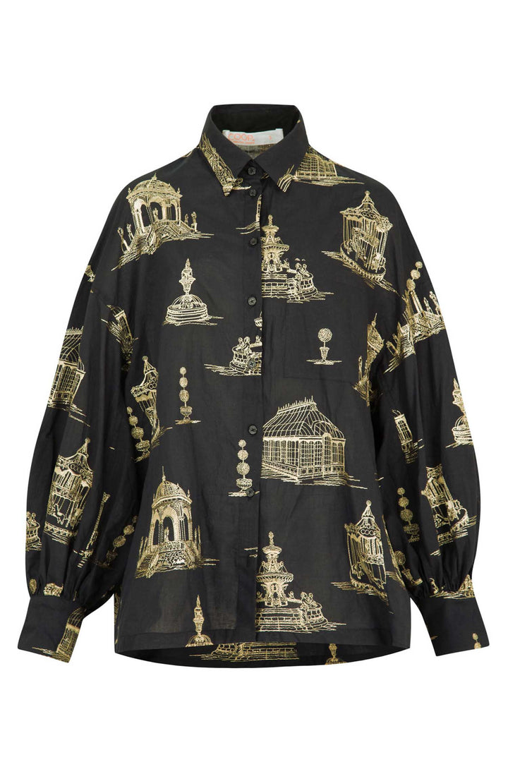 Loose &amp; Luxe Shirt in Black Gold