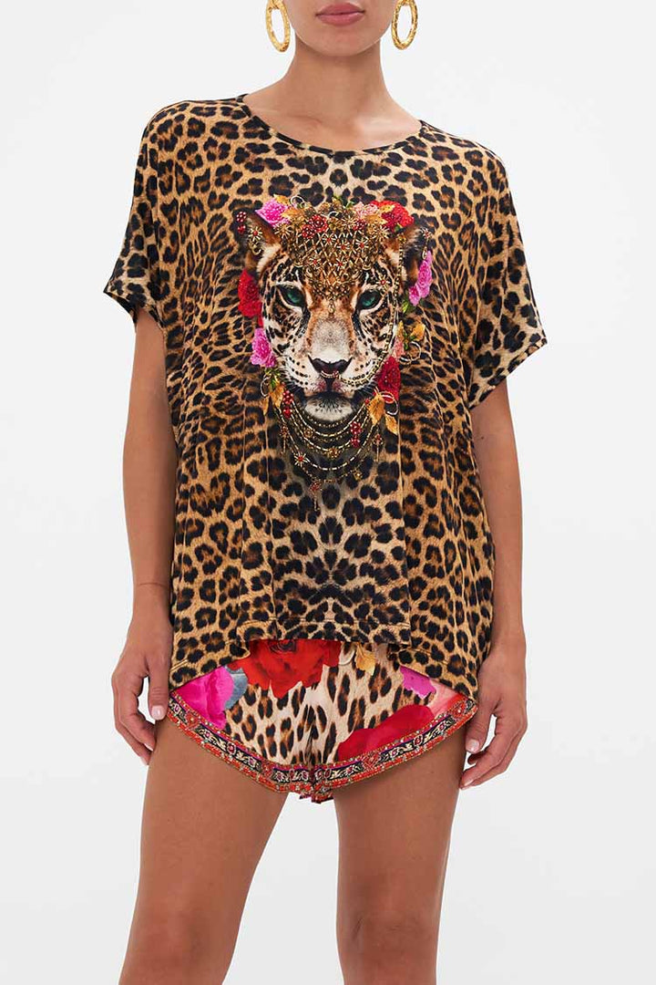Loose Fit Round Neck Tee in Heart Like a Wildflower