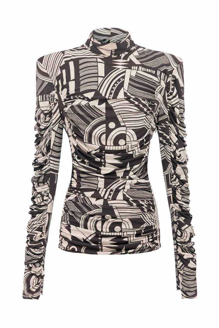 Lori Ruched Top in Viennetta