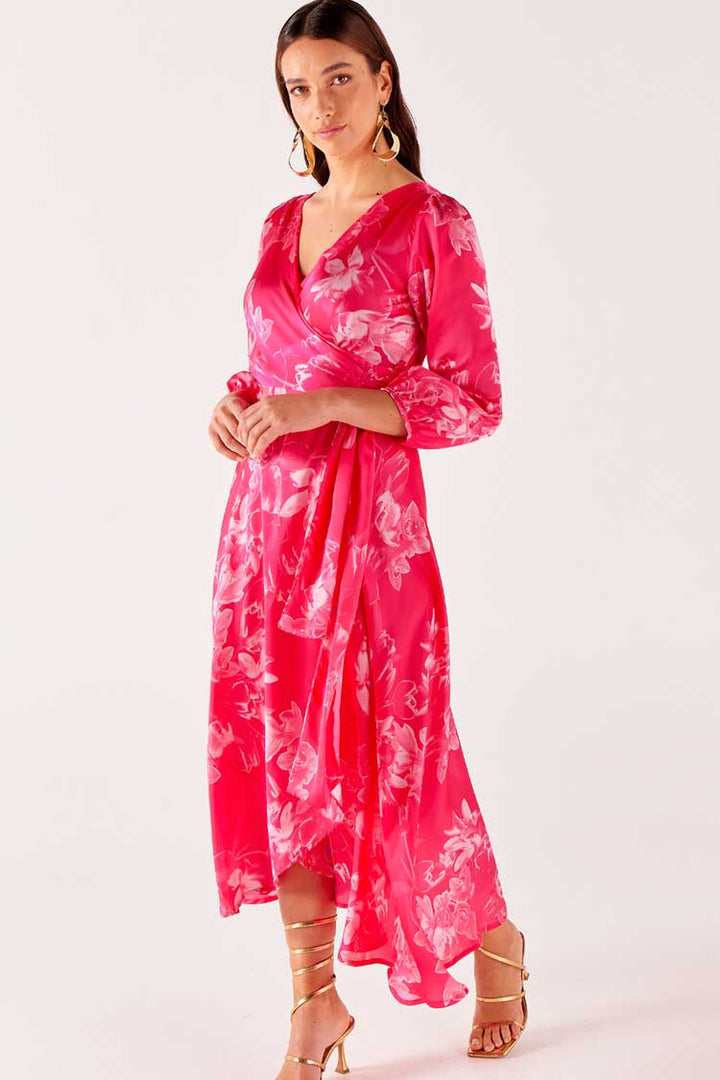 Lotus Flower Wrap Dress