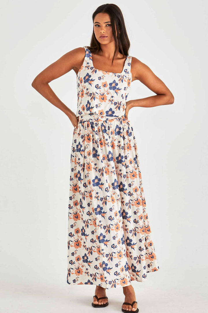 Luca Crop Top in Floral Embroidery