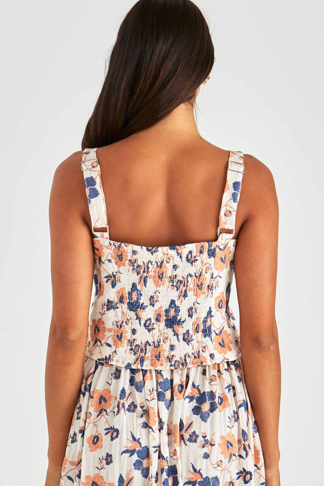 Luca Crop Top in Floral Embroidery
