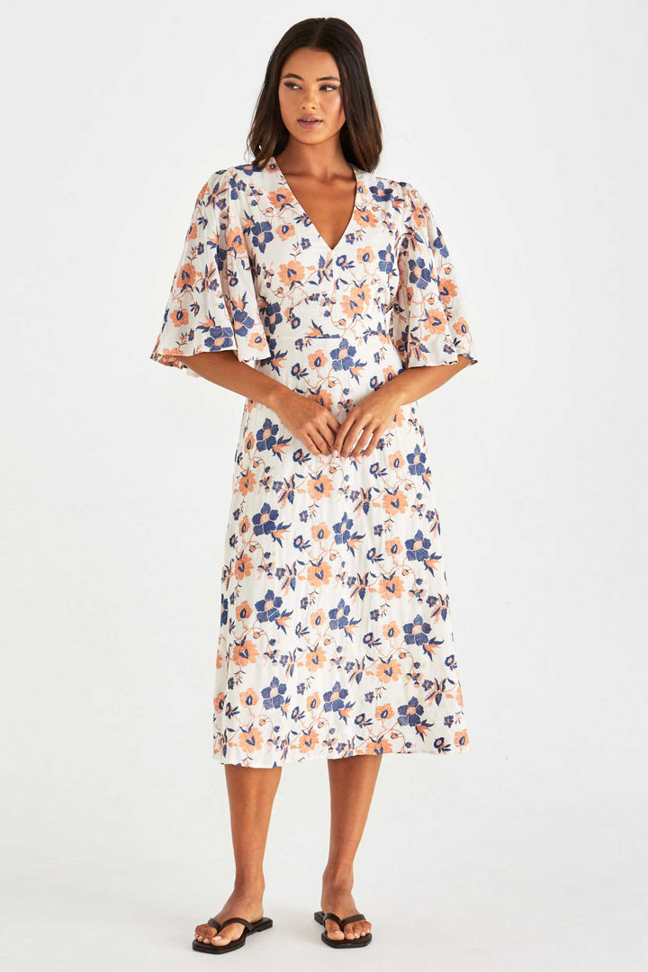 Luca Dress in Floral Embroidery