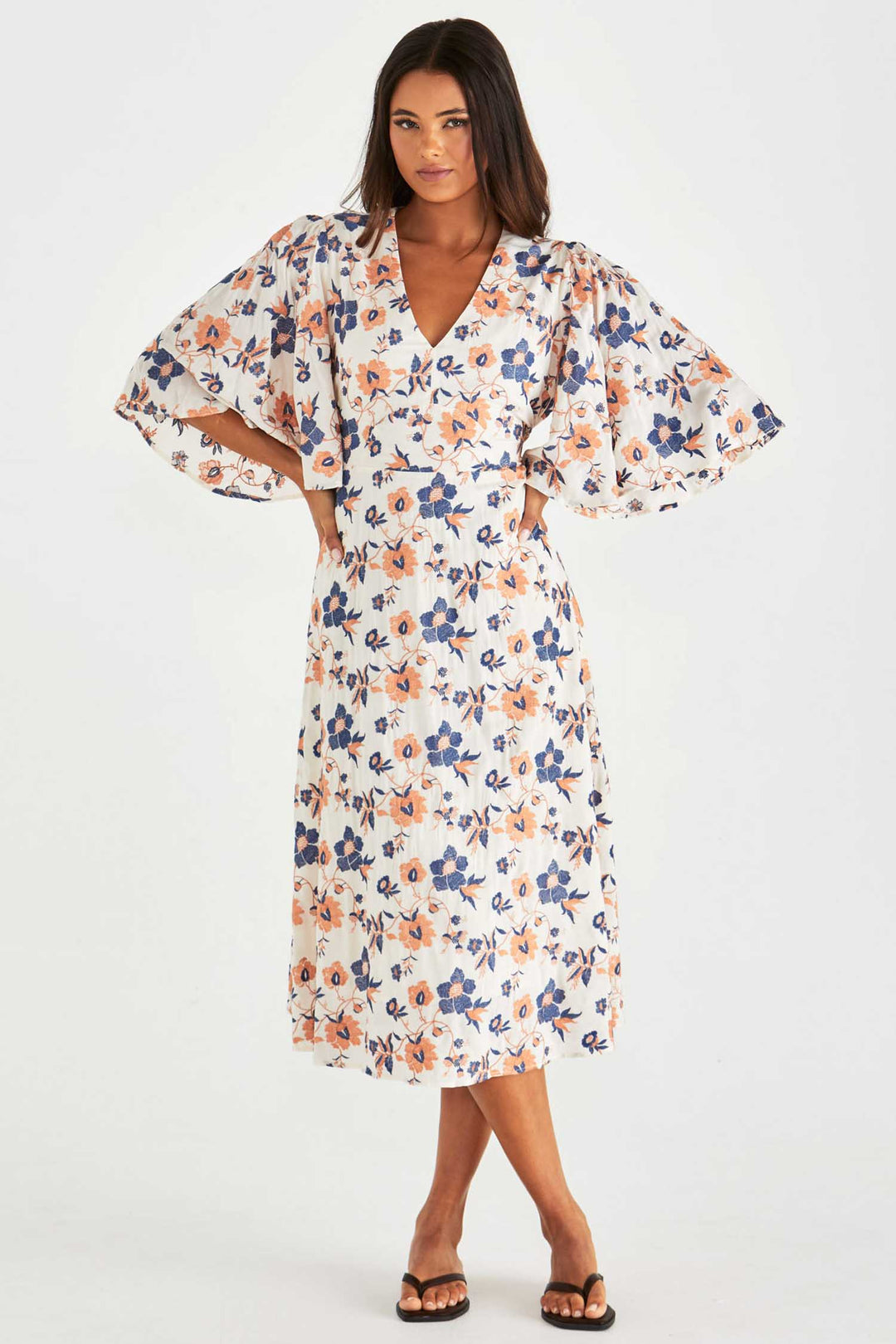 Luca Dress in Floral Embroidery