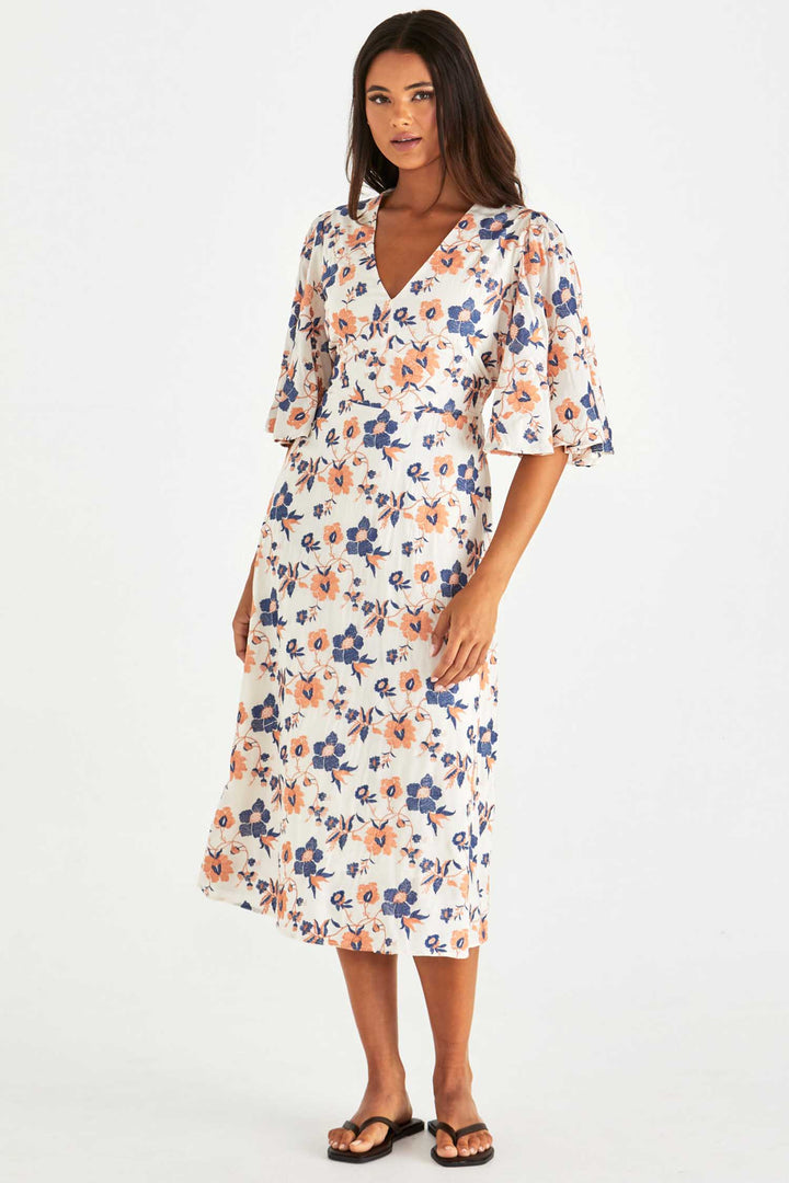 Luca Dress in Floral Embroidery