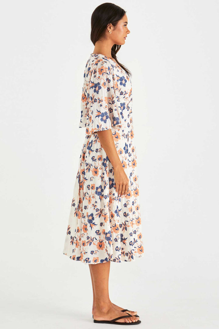 Luca Dress in Floral Embroidery